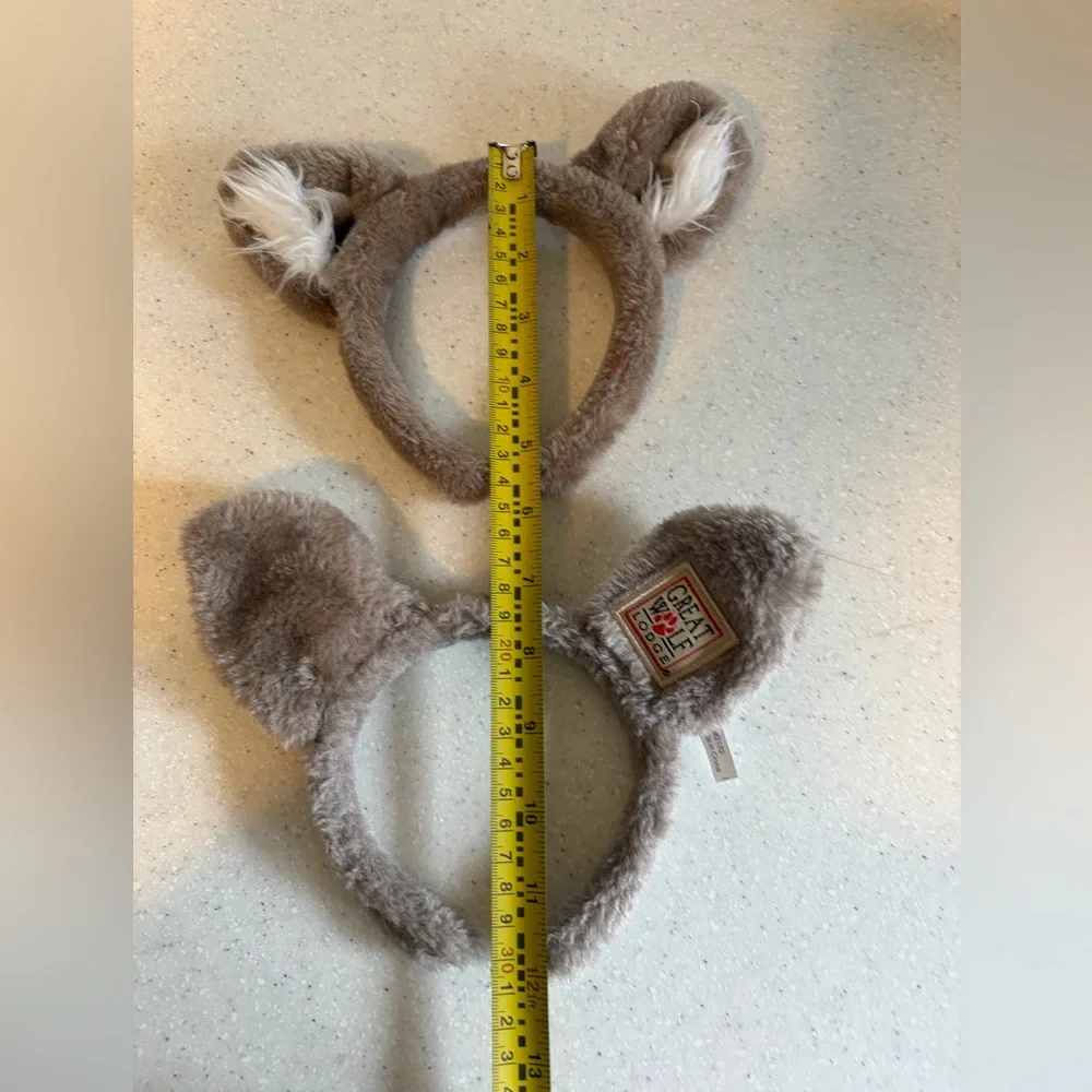 Great Wolf Lodge Plush Brown Animal Ear Headbands (Pair).